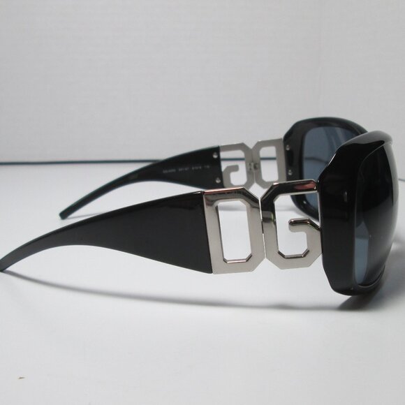 DOLCE & GABBANA ROUND SUNGLASSES SILVER HARDWARD - Picture 2 of 6